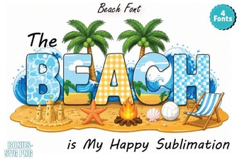 The Beach Font: a Breezy Typeface for Creative Summer Designs