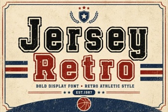 Jersey Retro Font: Vintage Style for Bold Creative Projects