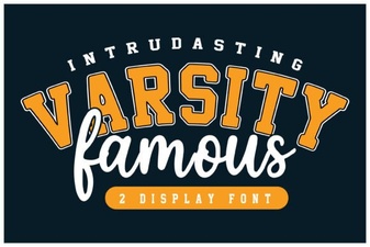 Varsity Famous Font for Classic Collegiate Design Projects