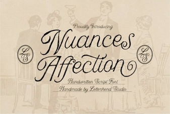 Nuances Affection Font – Elegant Script Font for Romantic Designs