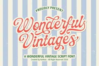 Wonderful Vintages Font: Classic Retro Typography for Creative Design